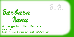 barbara nanu business card